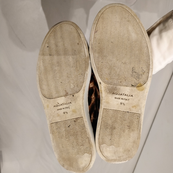 Aquatalia Leopard Print Lace-up Sneakers size 9.5 - Picture 8 of 8